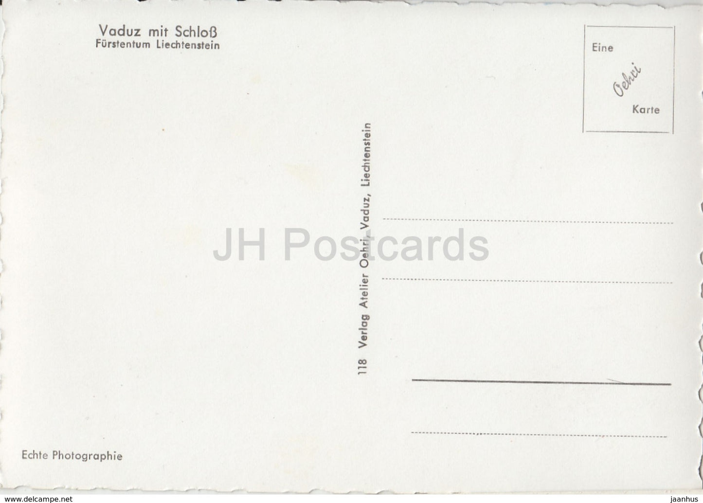 Fürstentum Liechtenstein - Vaduz mit Schloss - castle - Liechtenstein - unused