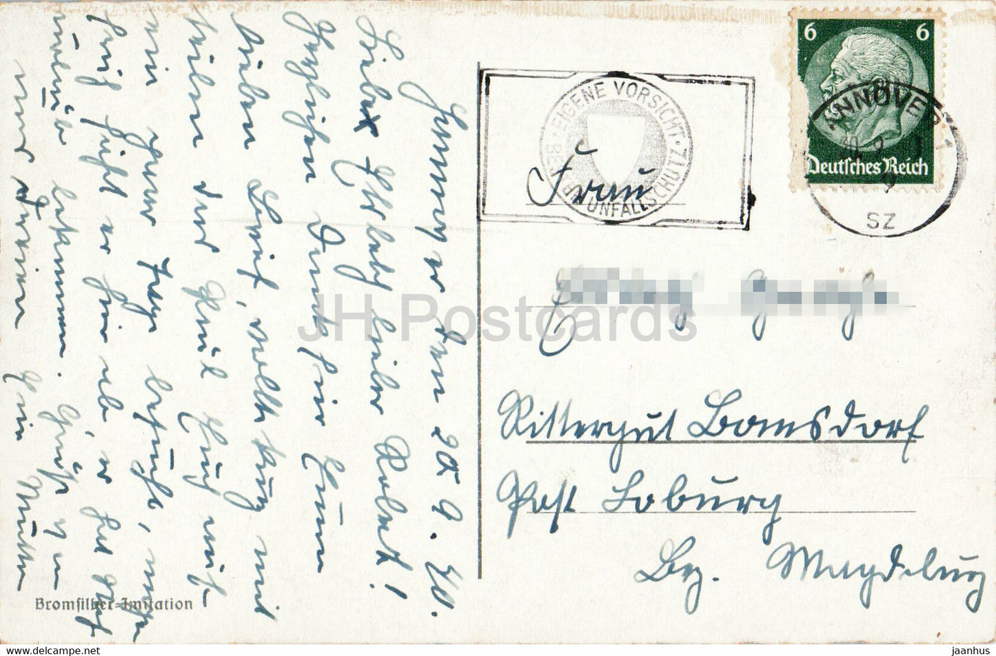 Hanovre - Blick zur Marktkirche - église - 9711 - carte postale ancienne - 1940 - Allemagne - utilisé