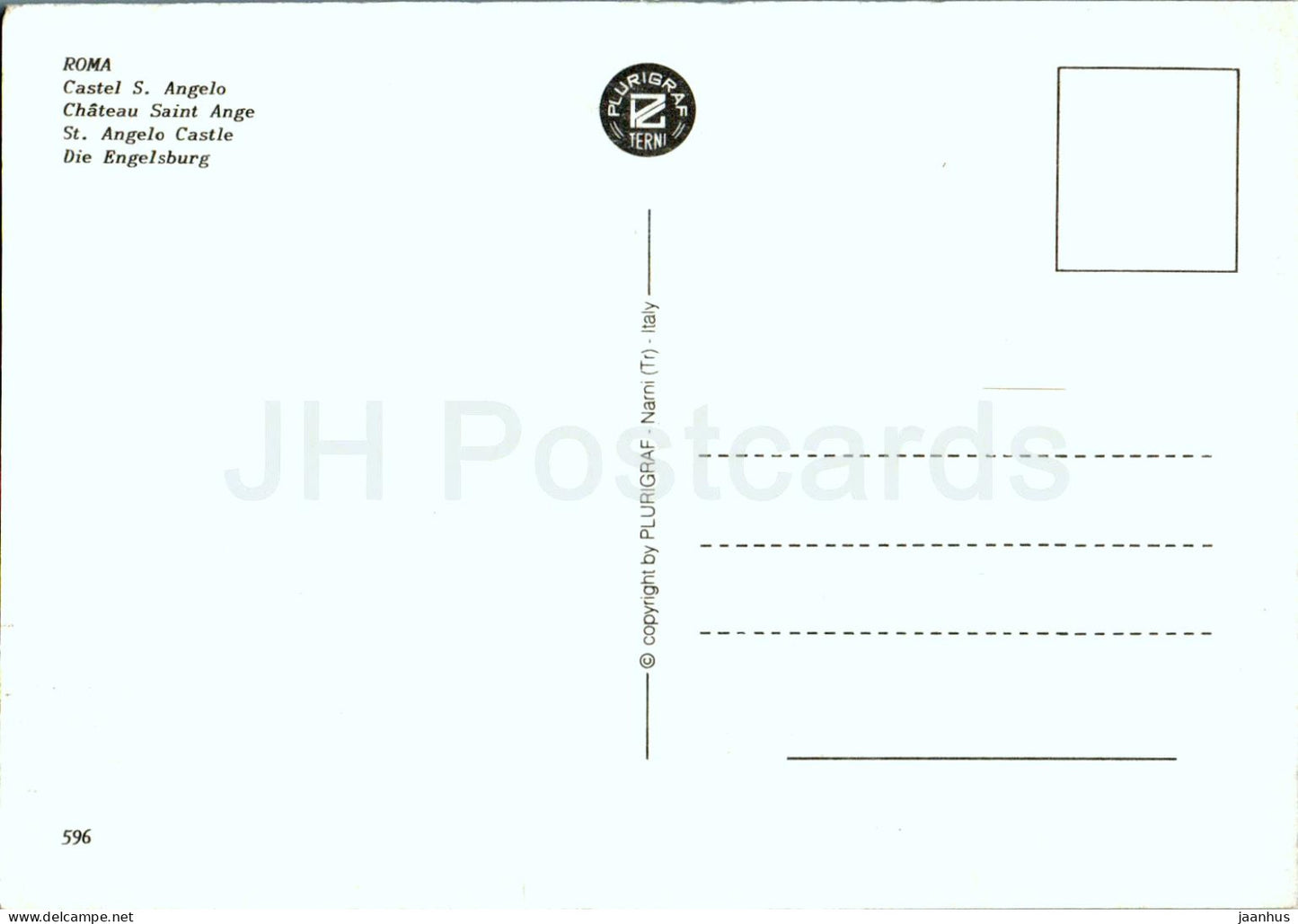 Roma - Rome - Castel S Angelo - St Angelo Castle - ancient world - 596 - Italy - unused