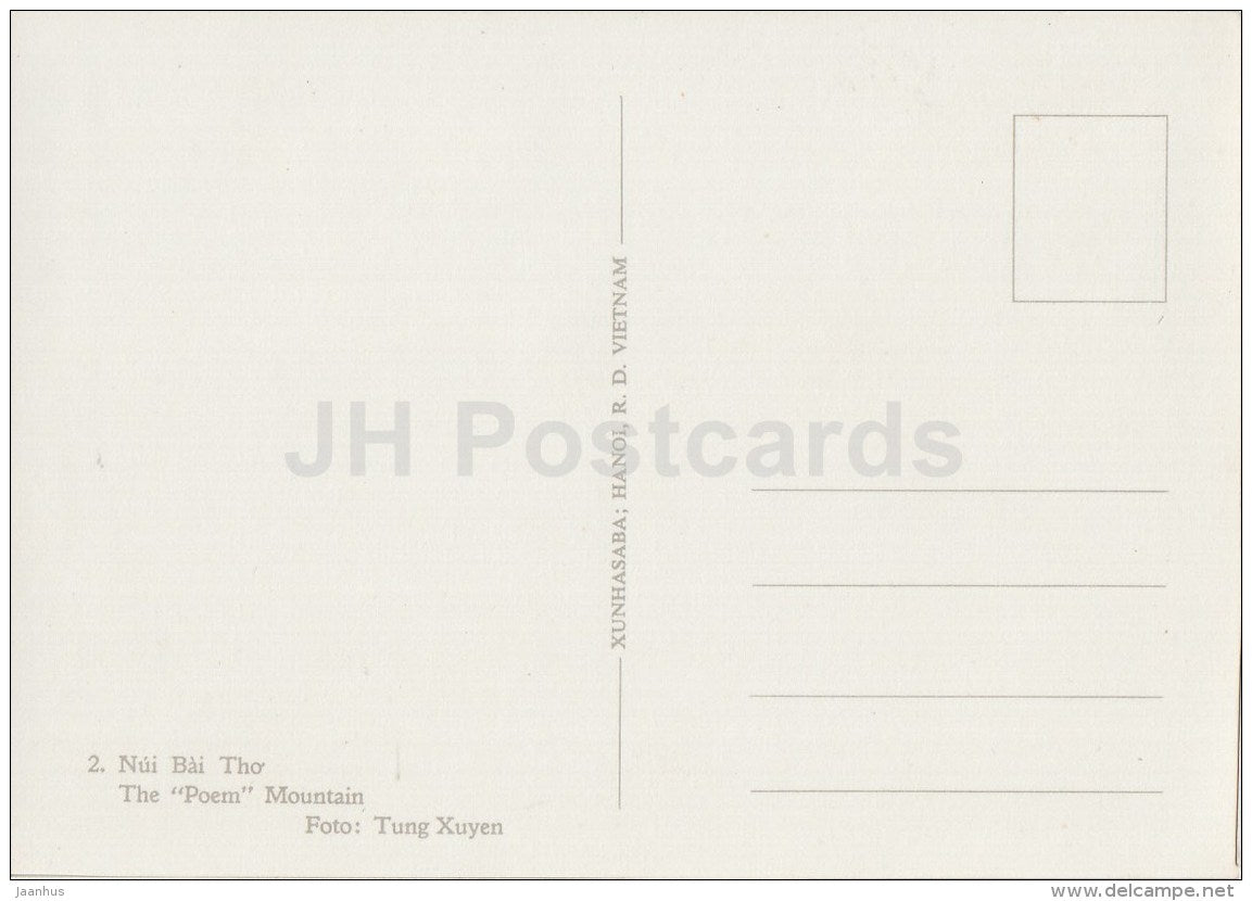 The Poem mountain - Halong and Environs - old postcard - Vietnam - unused - JH Postcards