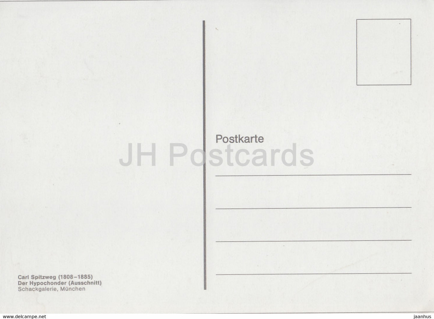 Gemälde von Carl Spitzweg – Der Hypochonder – Deutsche Kunst – Deutschland – unbenutzt
