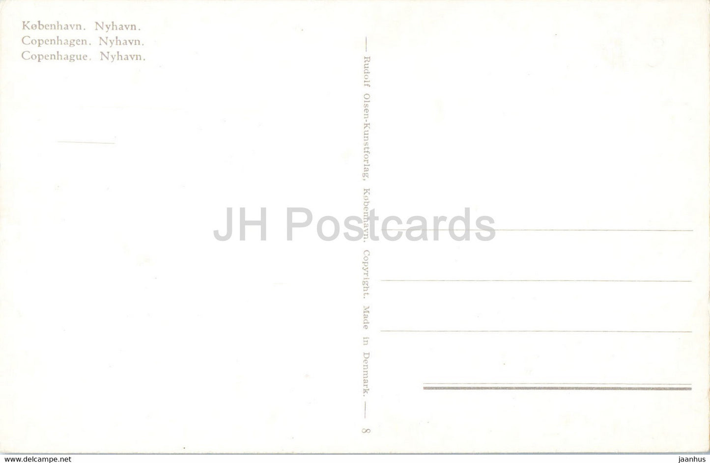 Copenhagen - Nyhavn - anchor - 8 - Denmark - unused