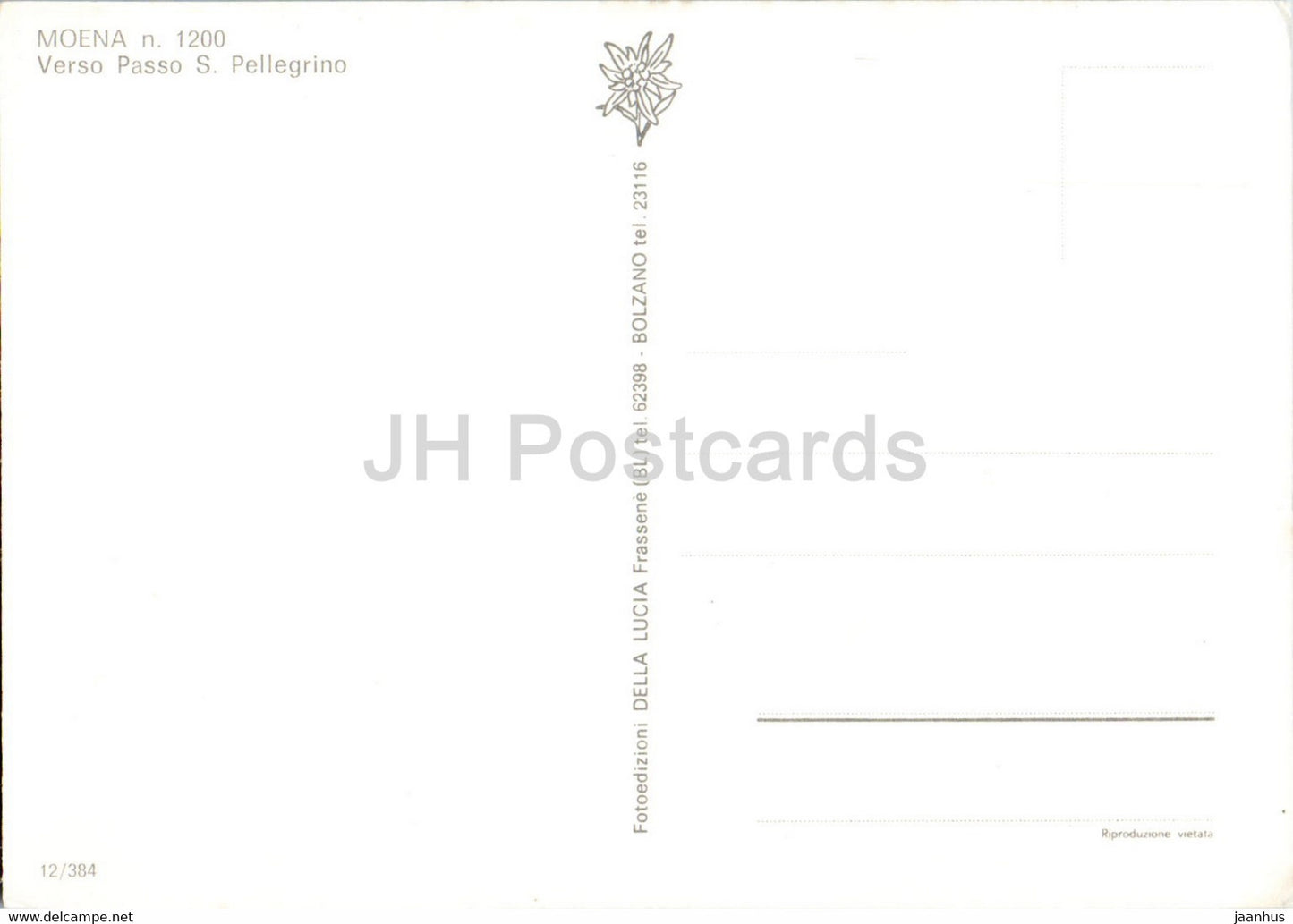 Moena - Verso Passo S Pellegrino - Italy - unused