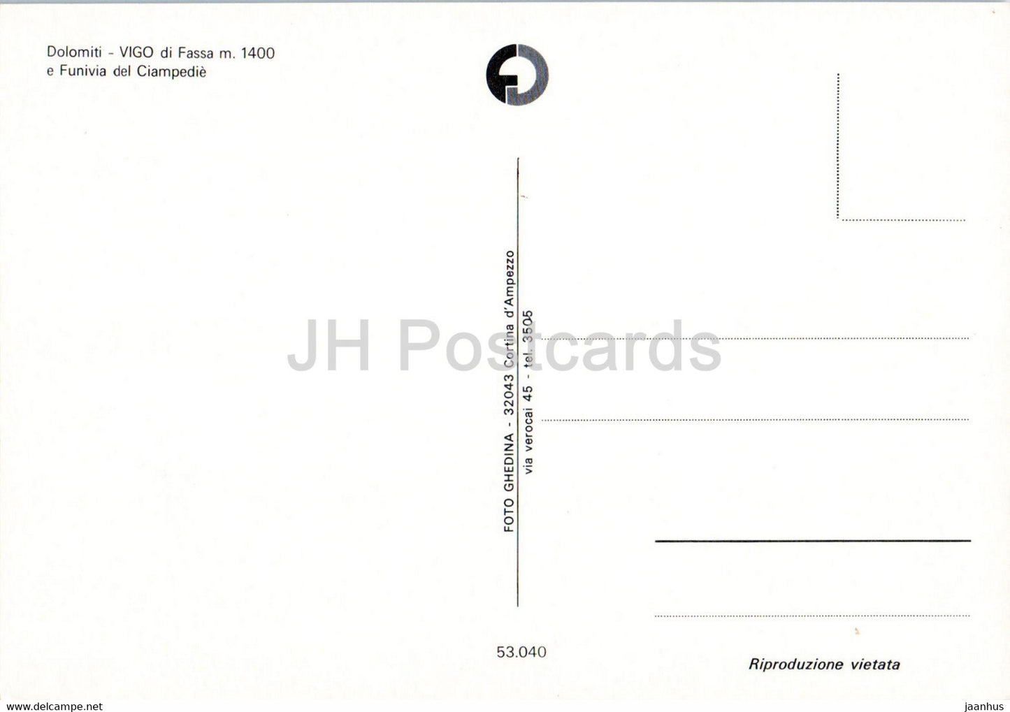 Vigo di Fassa - Dolomiti - cable car - multiview - 53.040 - Italy - unused