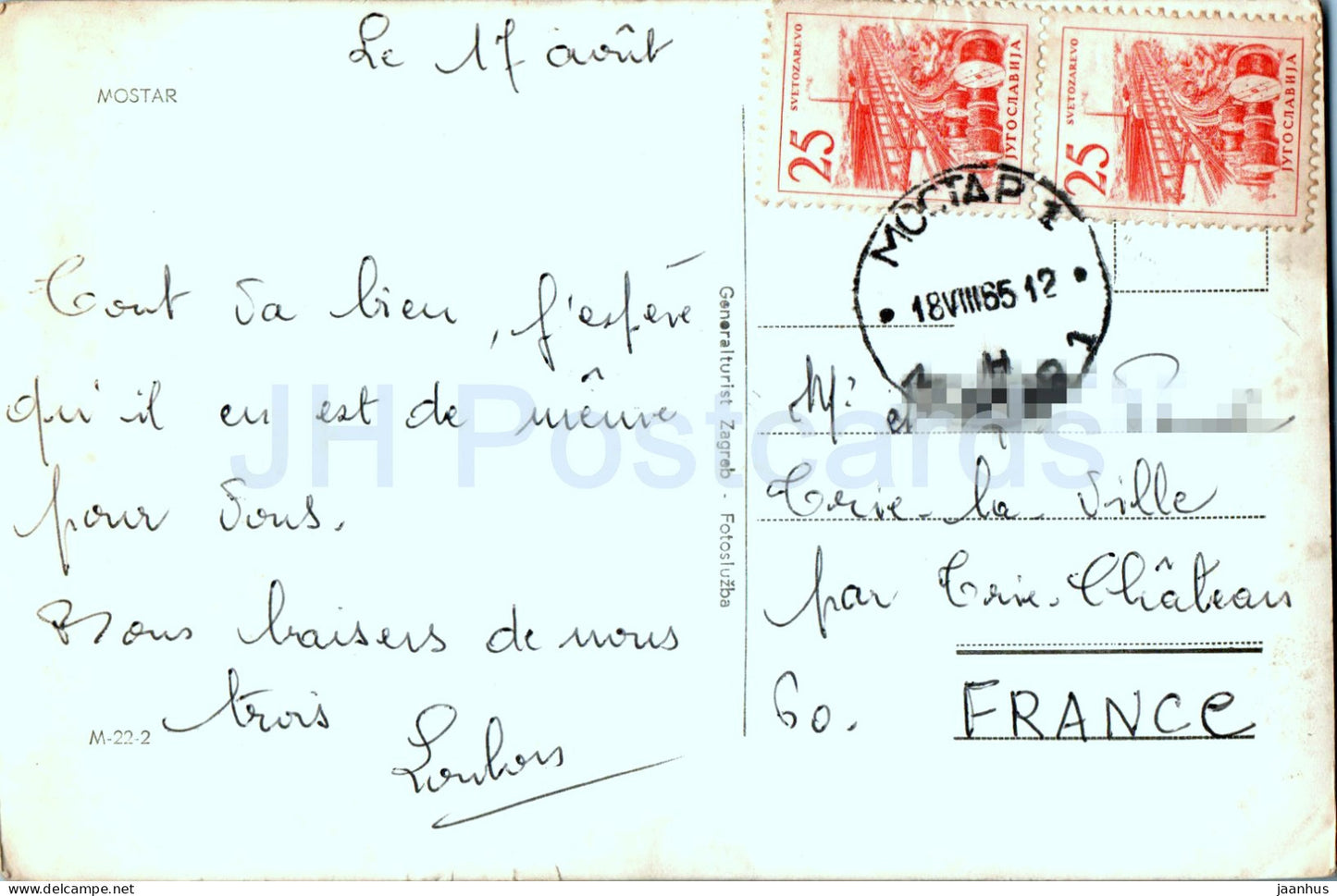 Mostar - M-22-2 - 1965 - Bosnia and Herzegovina - Yugoslavia - used