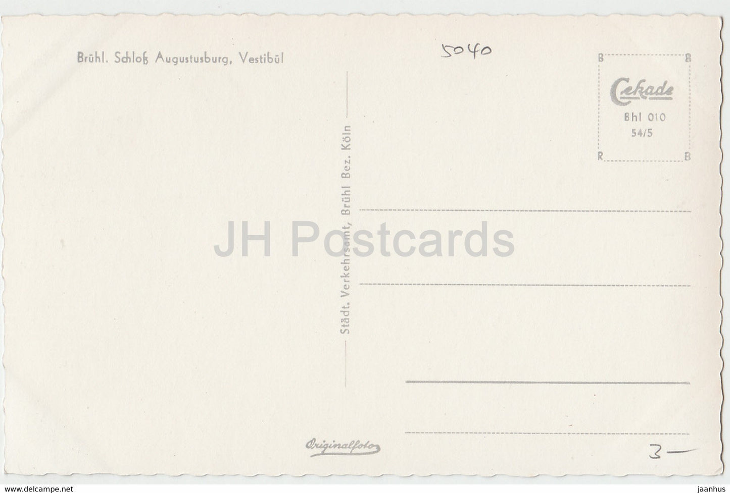 Schloss Augustusburg - Brühl - Vestibul - Schloss - Deutschland - unbenutzt