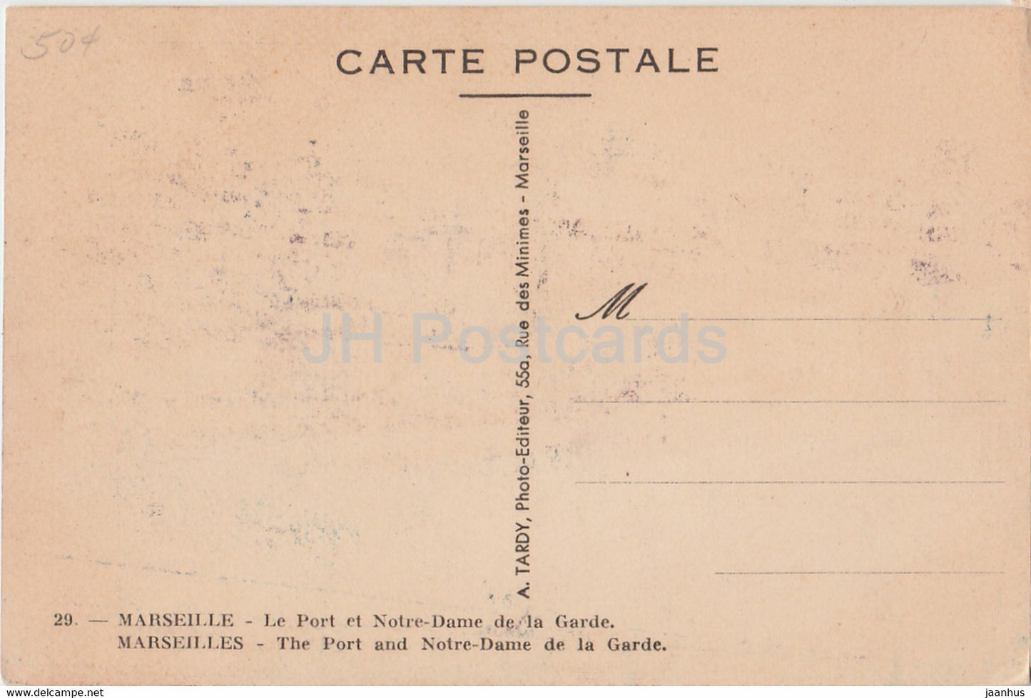Marseille - Le Port et Notre Dame de la Garde - 29 - alte Postkarte - Frankreich - unbenutzt