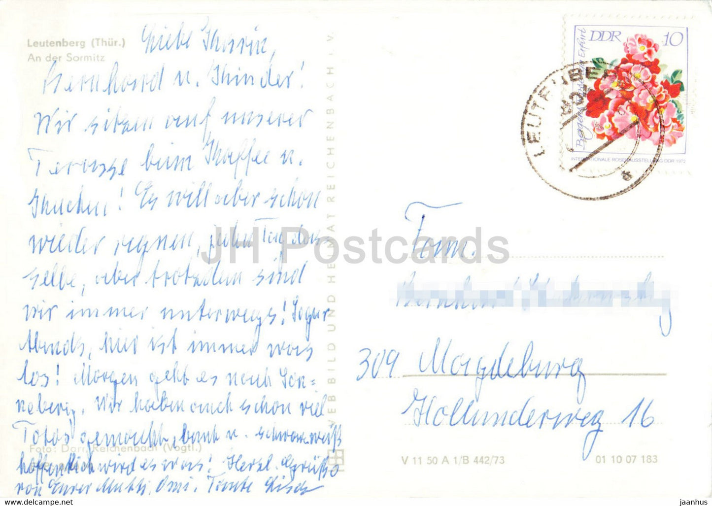 Leutenberg - An der Sormitz - Thur - old postcard - 1974 - Germany DDR - used