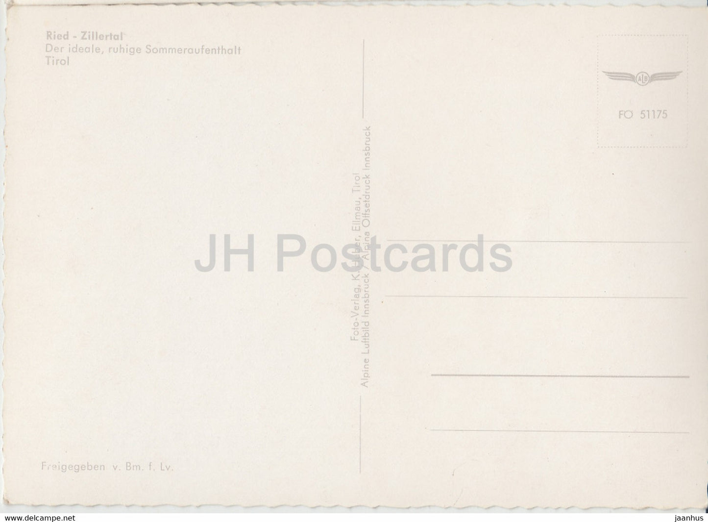 Ried Zillertal - Tirol - 51175 - Austria - unused