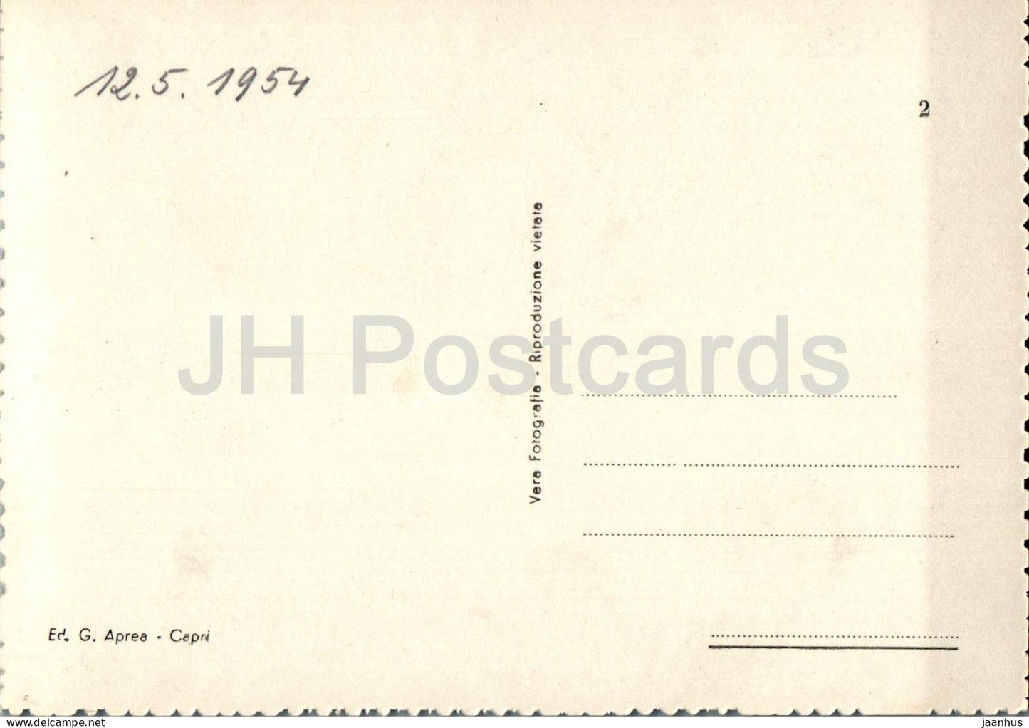 Capri - Arco Naturale - old postcard - 1954 - Italy - used