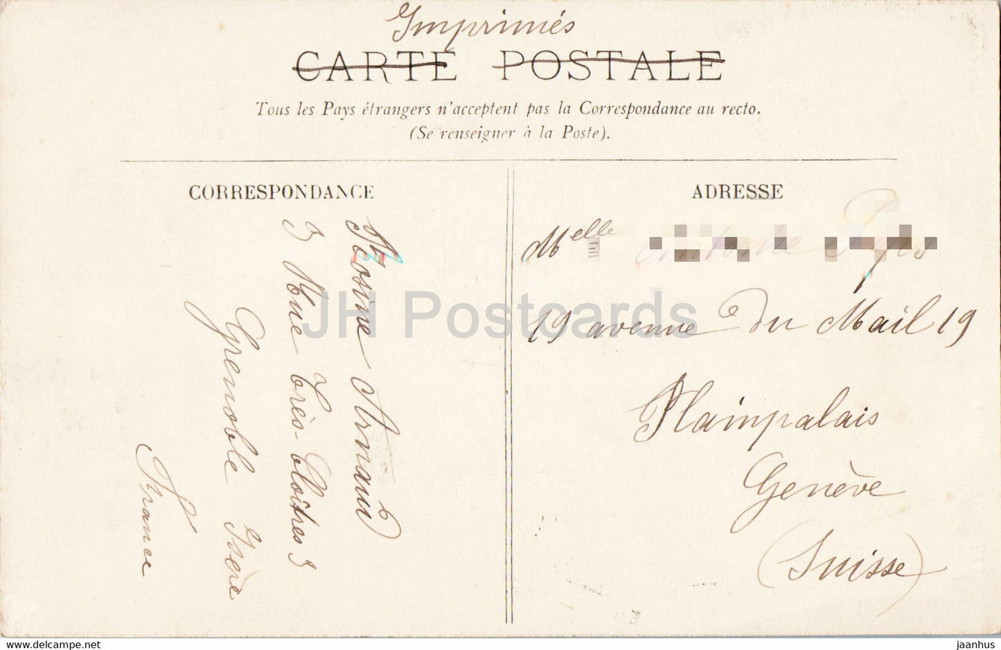 Le Dauphine - Le Grave - Eglise des Terrasses - Vue sur la Meije - 543 - old postcard - 1907 - France - used