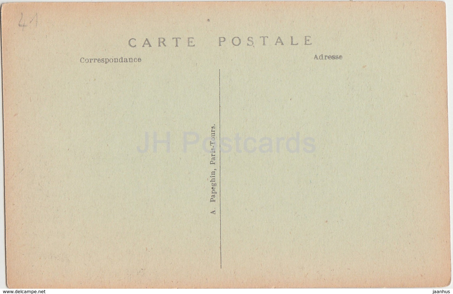 Blois - Le Chateau - Escalier Francois I - L'Amitie de Goujon - castle - 37 - old postcard - France - unused