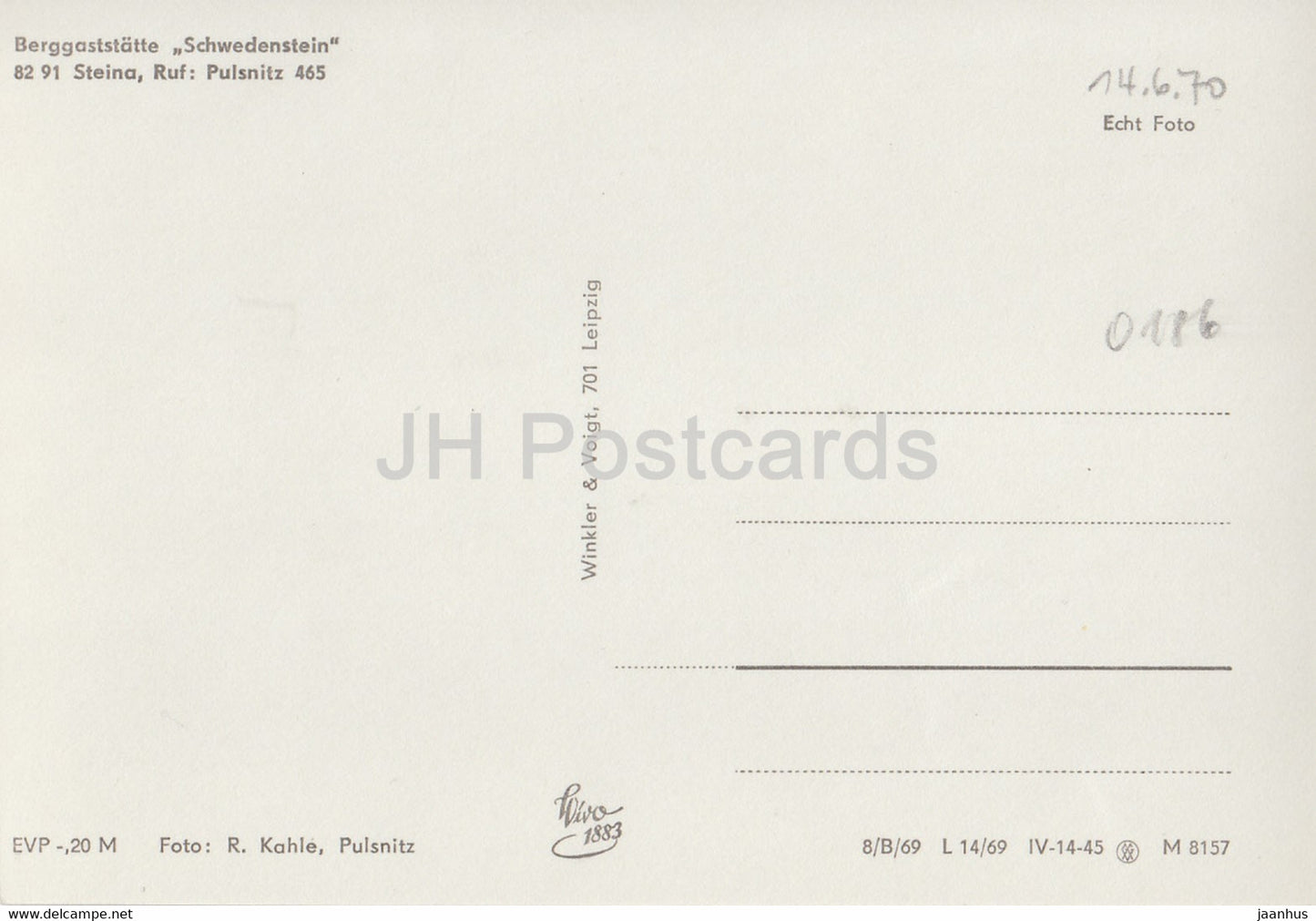 Berggaststatte Schwedenstein - Steina - Allemagne DDR - inutilisé