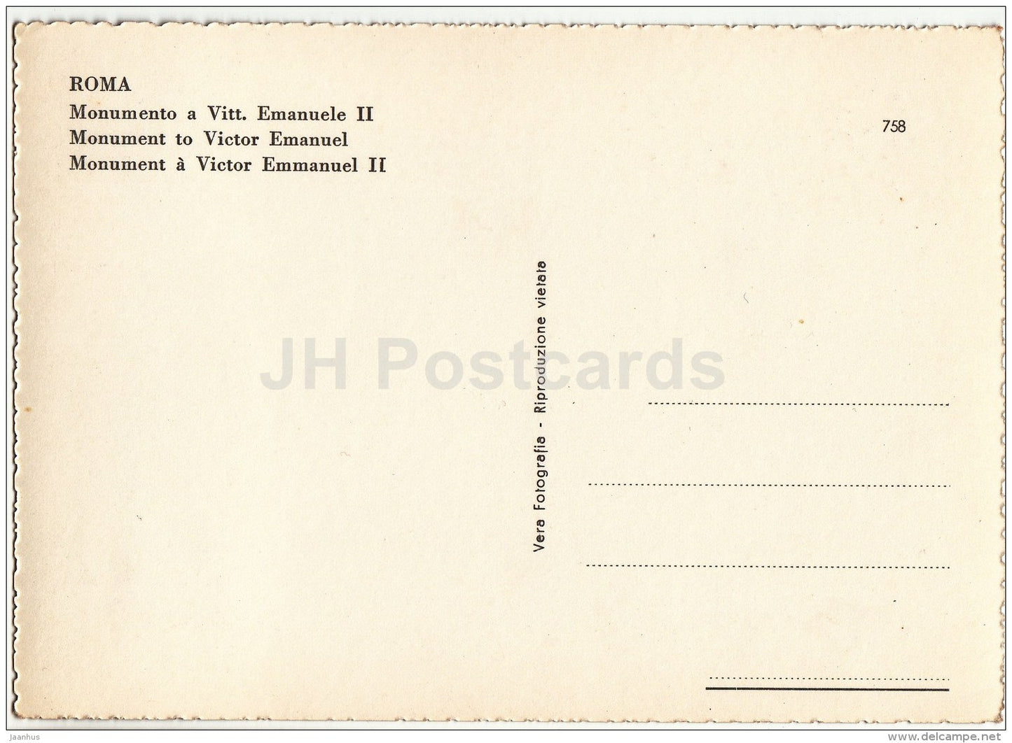 Panorama di Mergellina - Rome - Roma - 758 - Italy - Italia - unused - JH Postcards