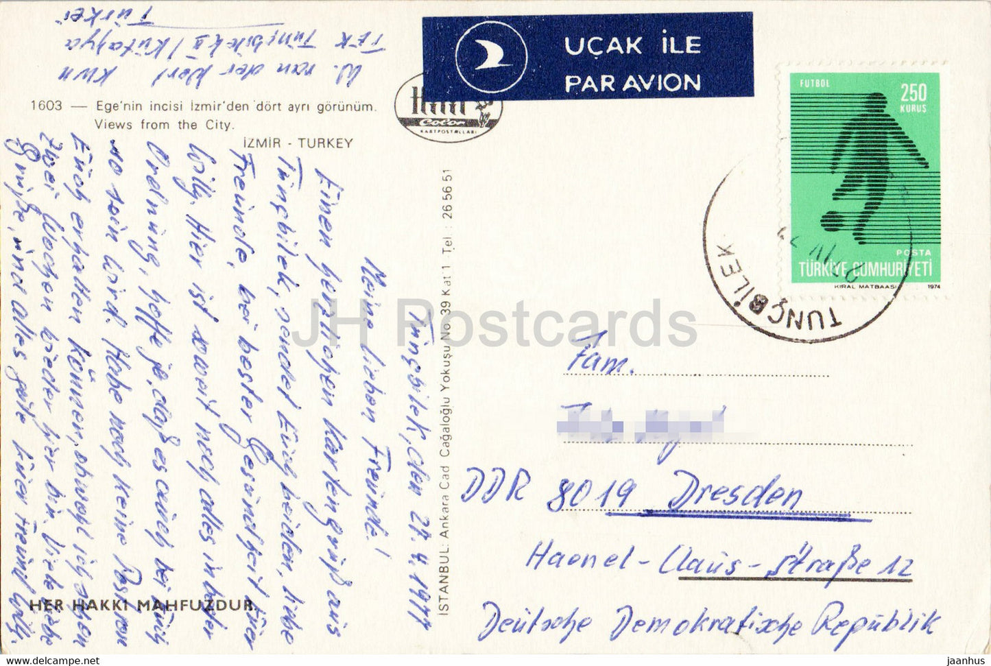 Izmir - View from the City - 1603 - Hitit - 1977 - Turkey - used