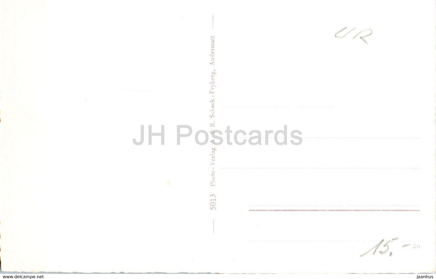 Andermatt mit Furka Oberalp Bahn - railway - train - 5013 - old postcard - Switzerland - unused