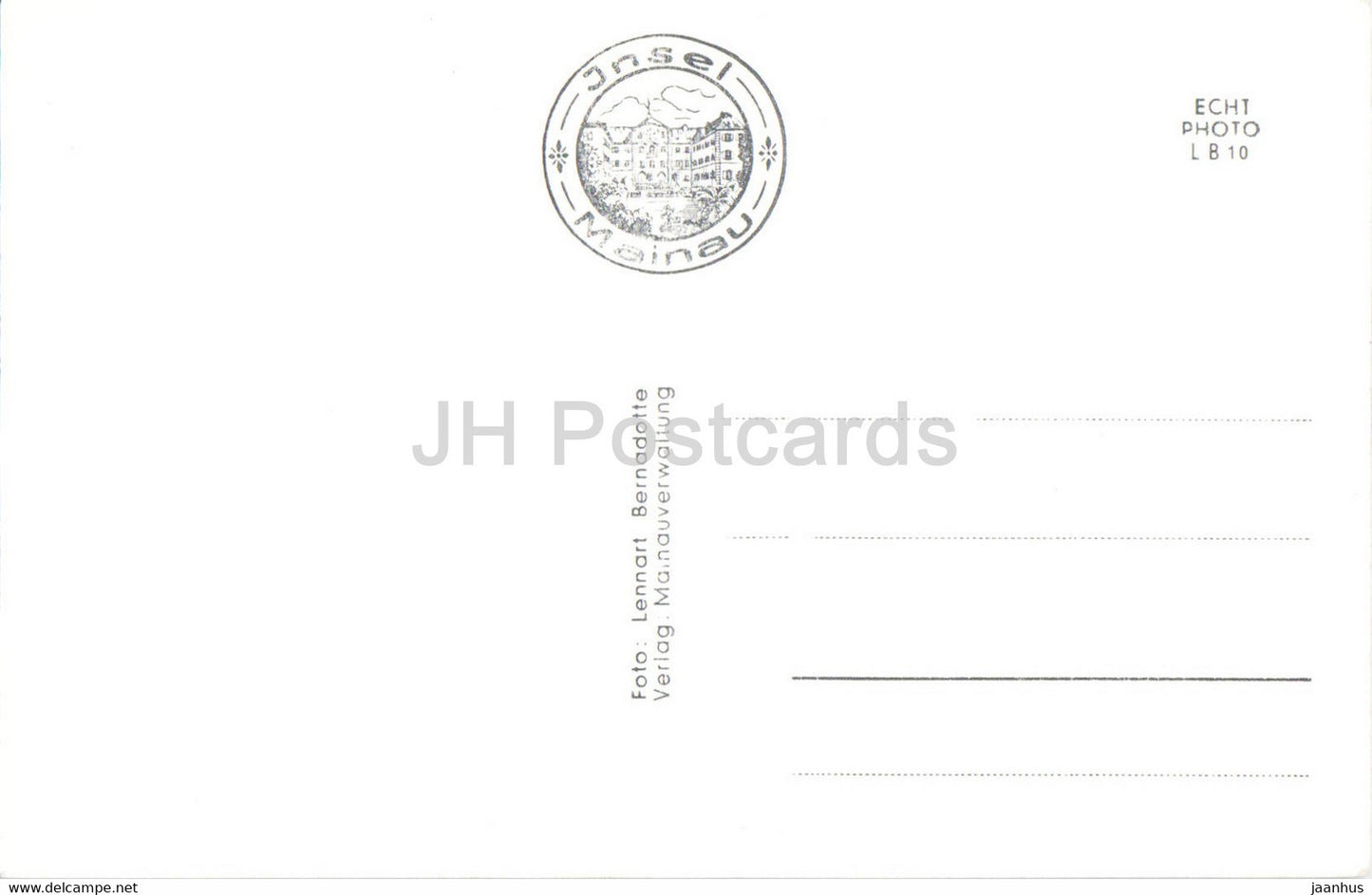 Musagarten - Insel Mainau - old postcard - Germany - unused