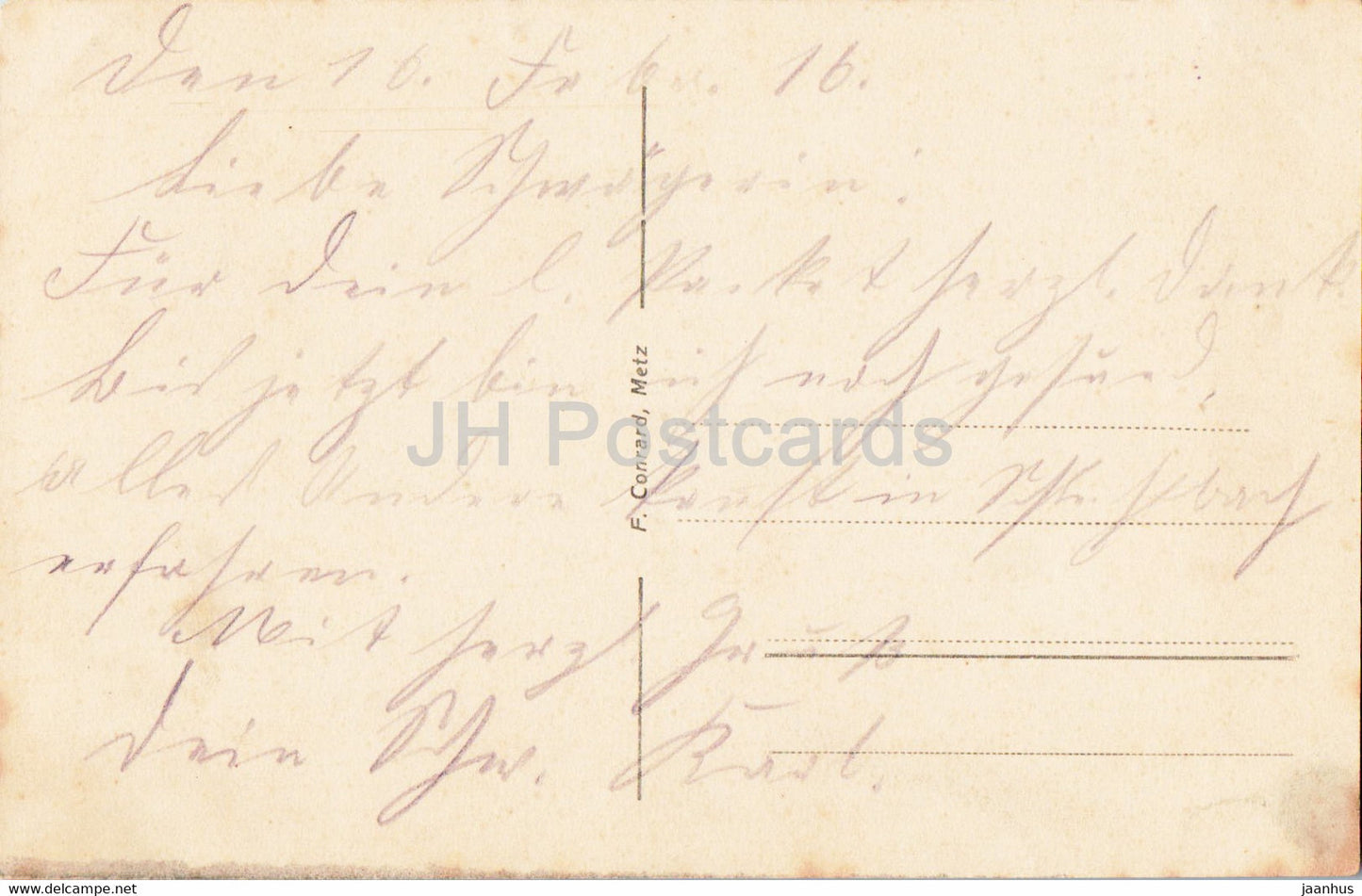 Cimetière - Friedhof - carte postale ancienne - 1916 - France - utilisé