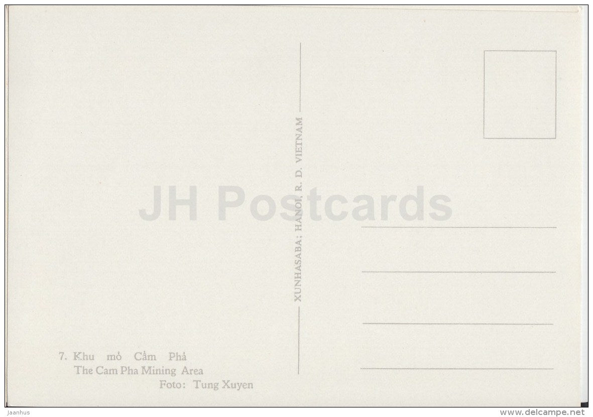 The Cam Pha mining area - Halong and Environs - old postcard - Vietnam - unused - JH Postcards
