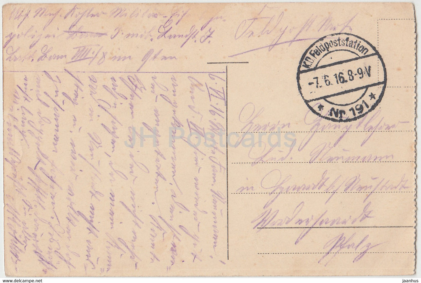 Warszawa - Hotel Europejski - Feldpost - old postcard - 1916 - Poland - used