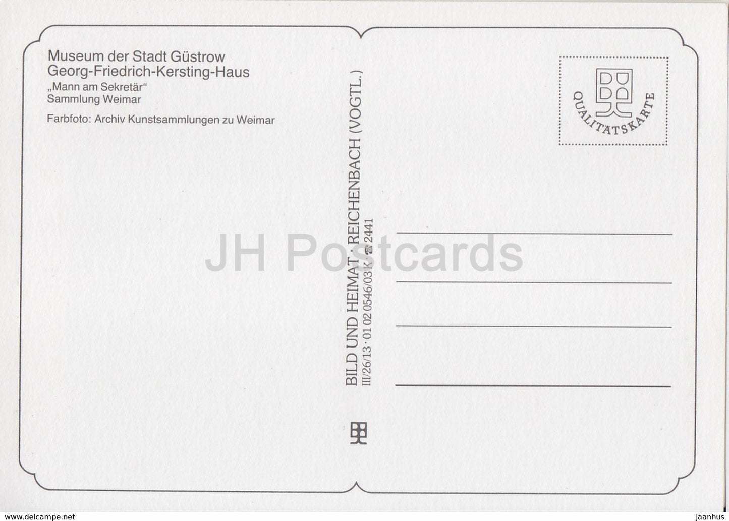 peinture de Georg Friedrich Kersting - Mann am Sekretar - Art allemand - Allemagne - inutilisé