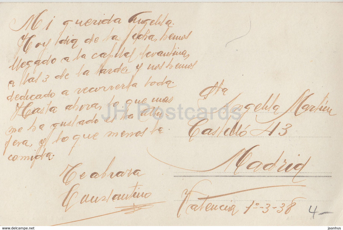 Valencia - Vista Parcial - Miguelete - 14 - alte Postkarte - 1938 - Spanien - gebraucht