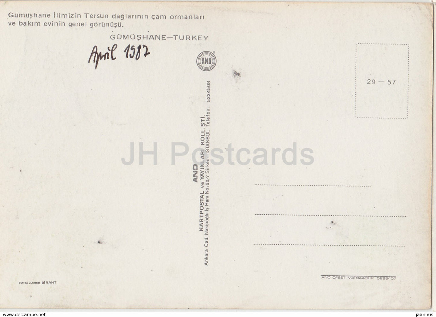 Gumushane – Winteransicht – 1987 – Türkei – gebraucht