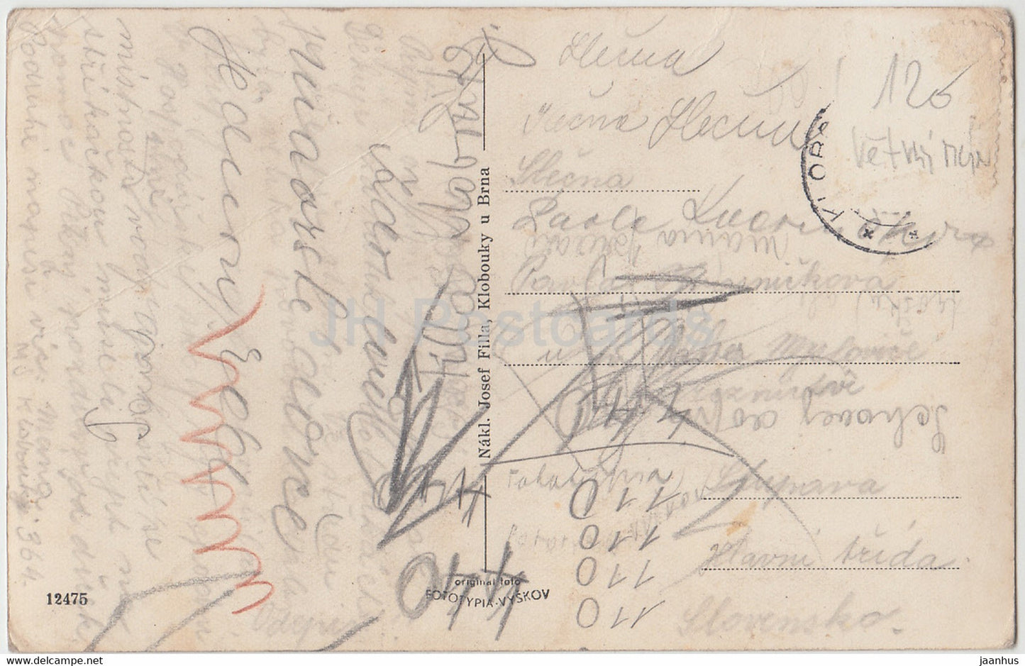 Klobouky u Brna - moulin à vent - carte postale ancienne - République tchèque - utilisé