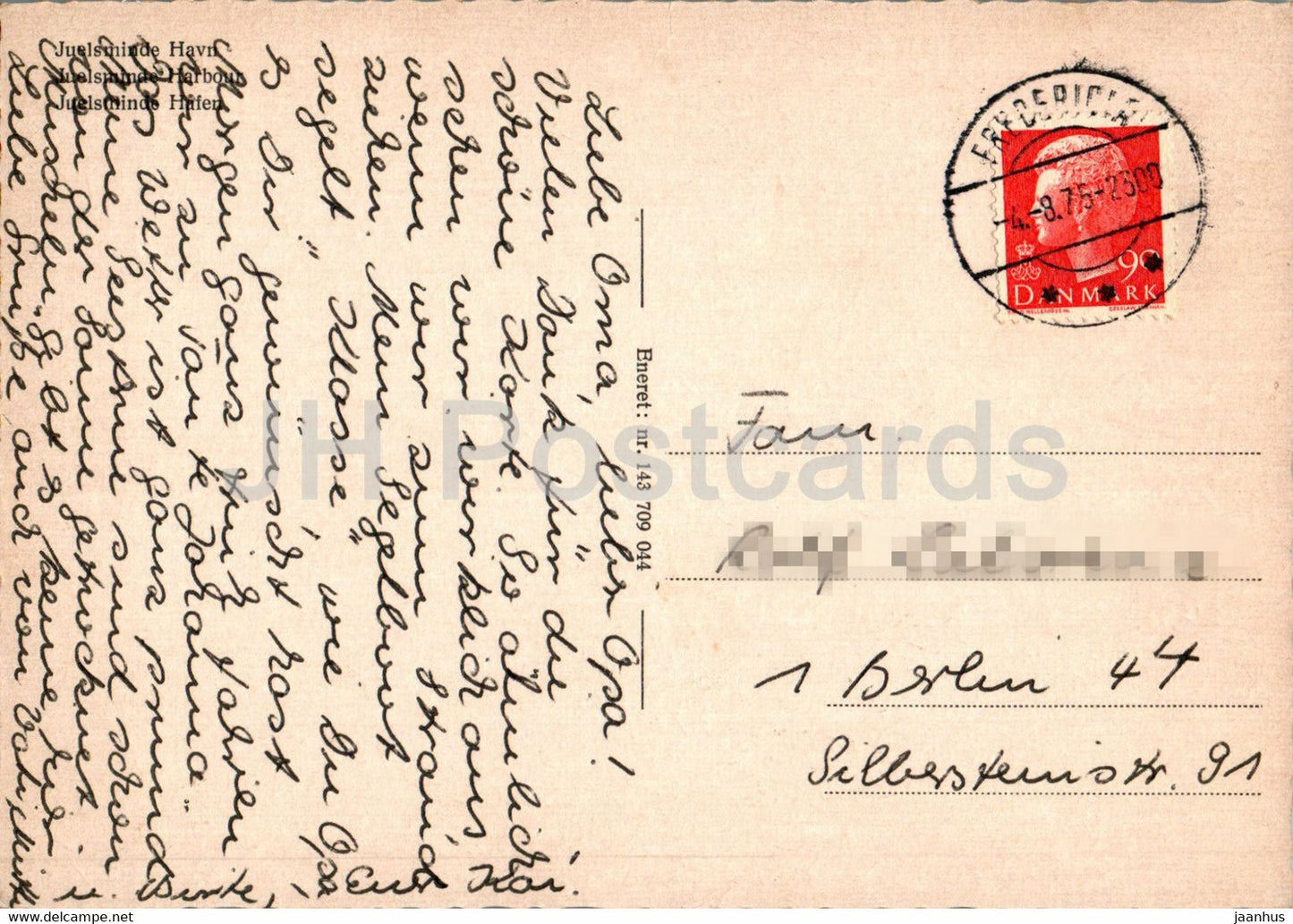 Juelsminde Havn - harbour - ship - boat - port - 1975 - Denmark - used