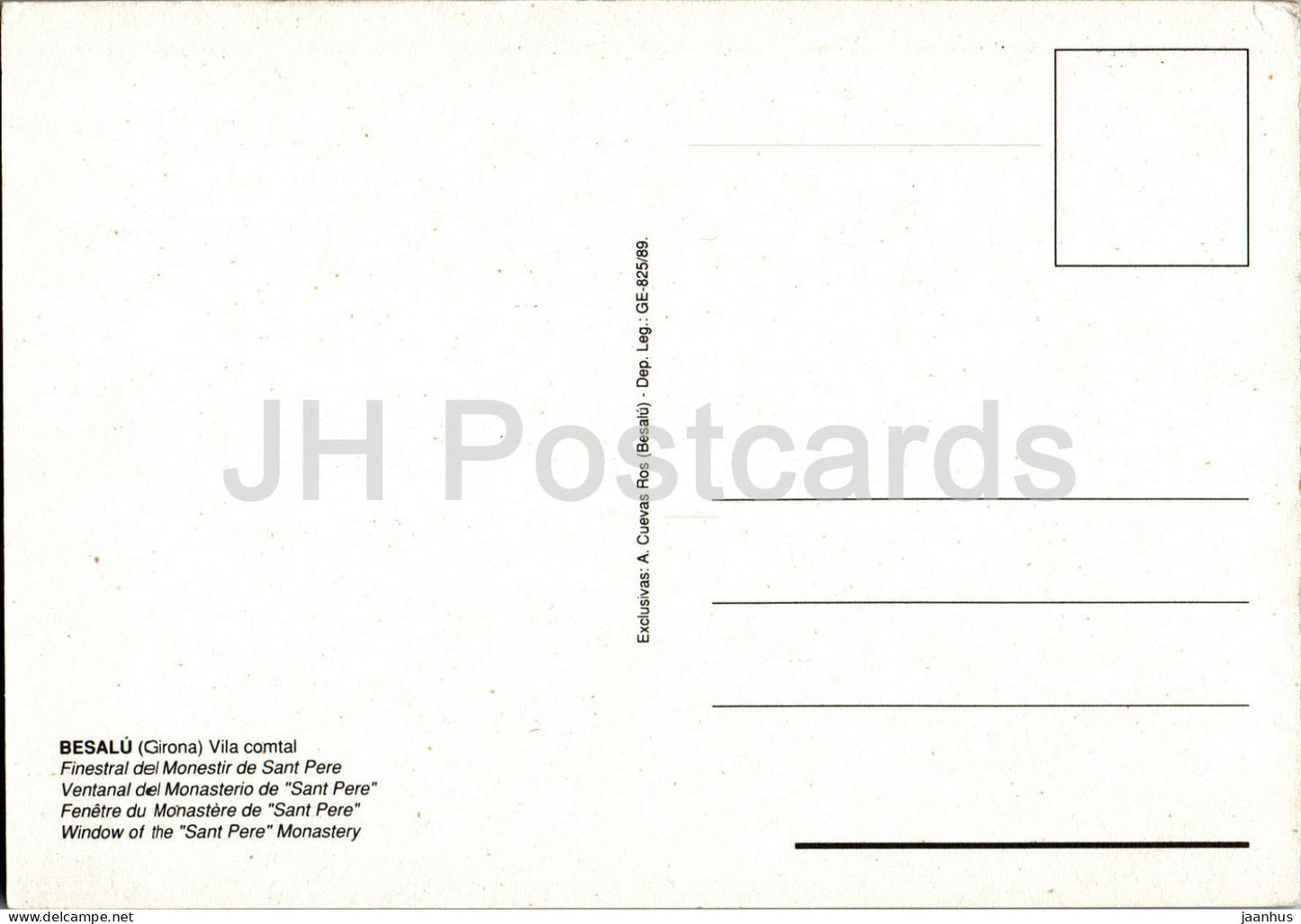 Besalu - Comtal Vila - Window of the Sant Pere monastery - 3 - Spain - unused