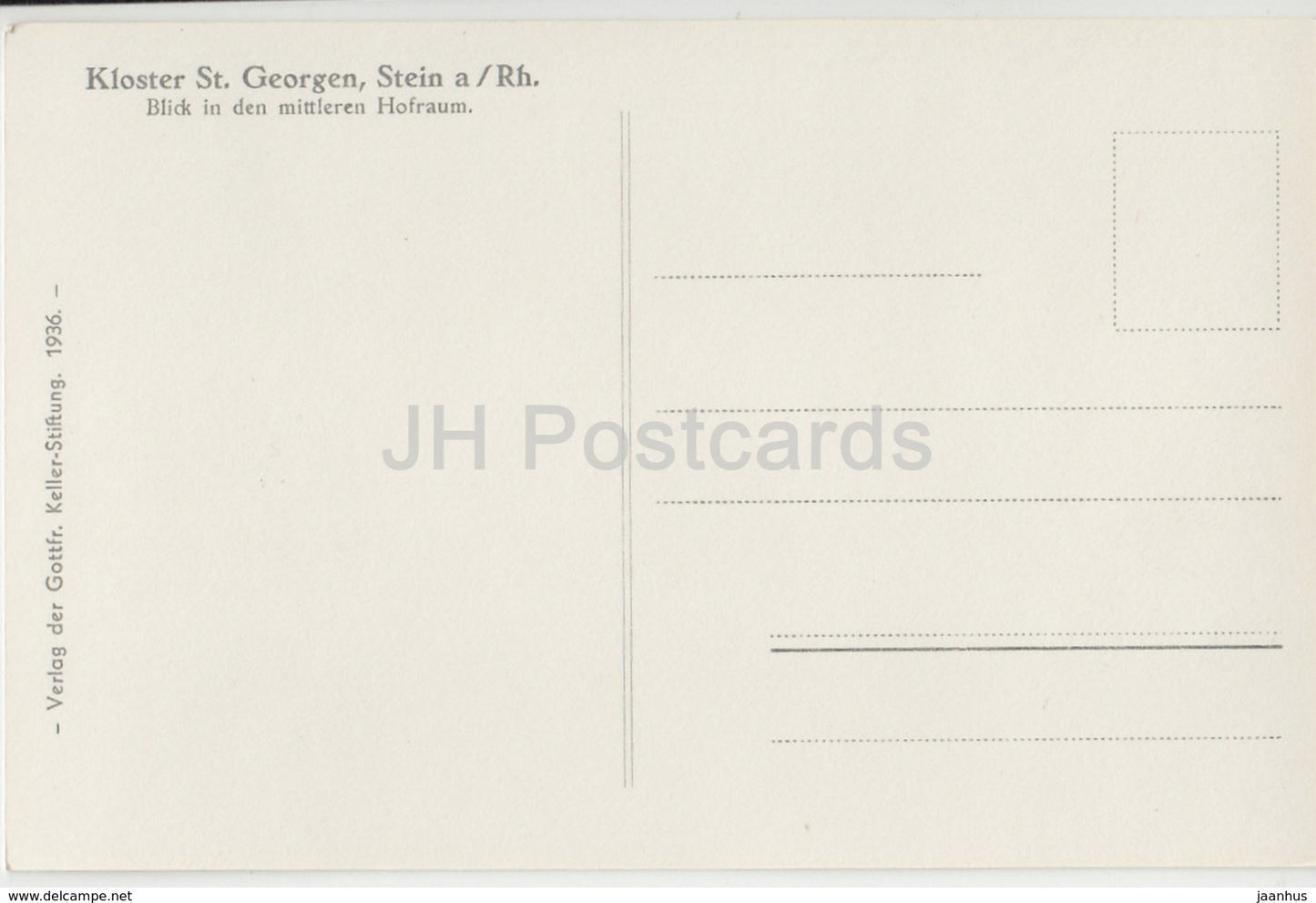Kloster St. Georgen - Stein a Rh. - Blick in den mittleren Hofraum - 1520 - Schweiz - alte Postkarte - unbenutzt