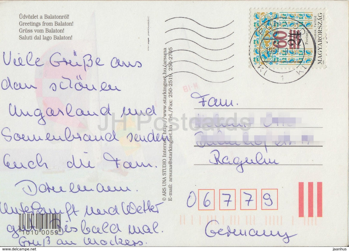 Grüße vom Balaton - Tihany - Fonyod - Keszthely - Siofok - Segelboot - Multiview - 1997 - Ungarn - gebraucht