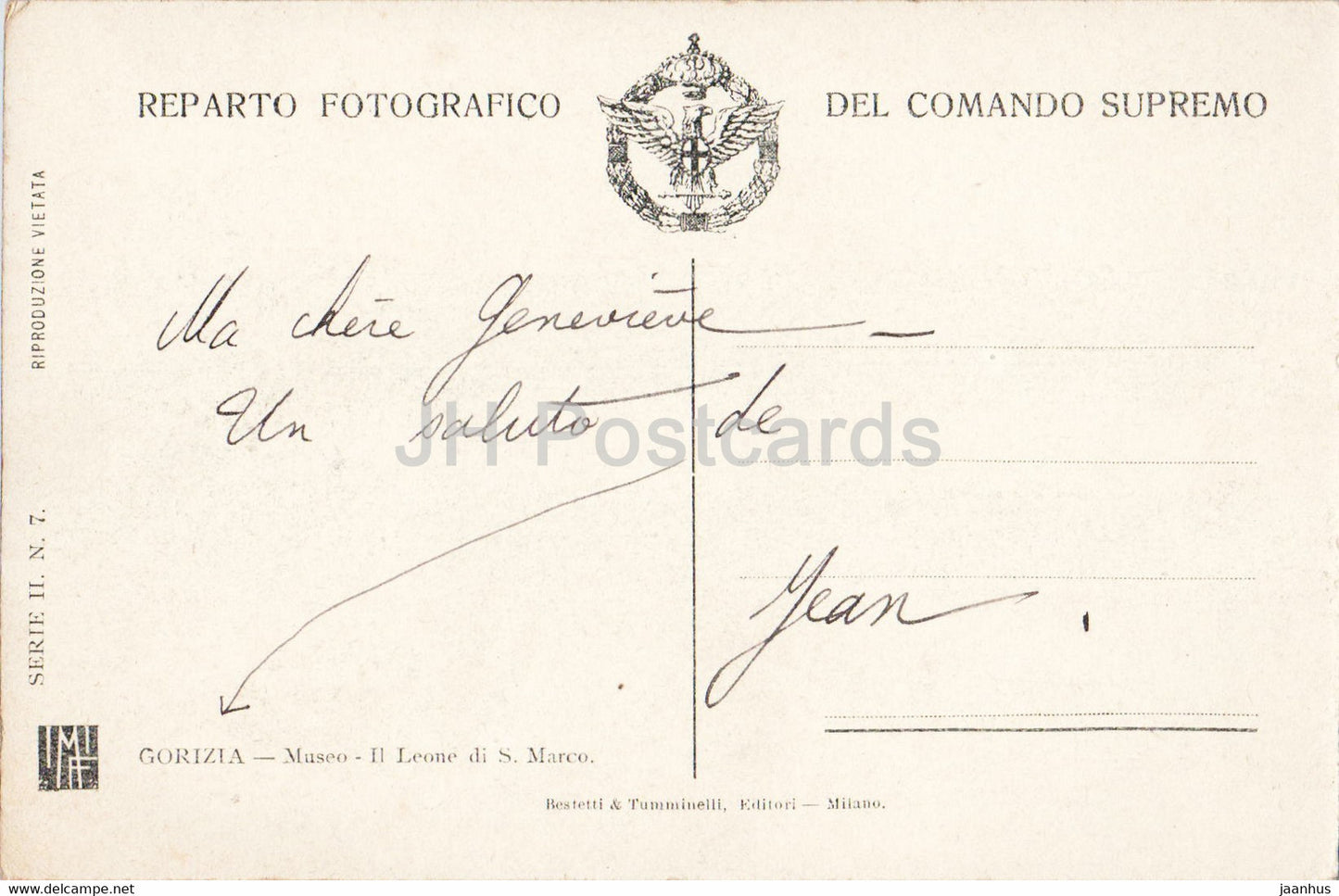 Gorizia - Museo - Il Leone di S Marco - museum - lion - old postcard - Italy - used