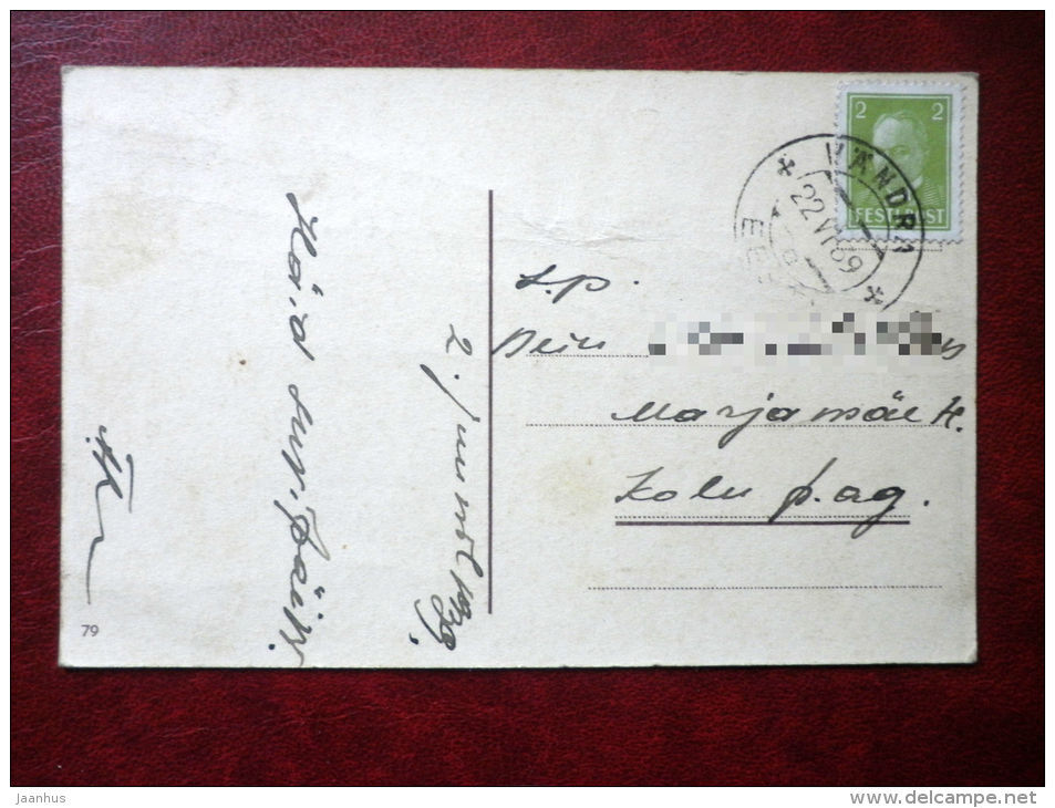 nature - landscape - river - 79 - circulated in Estonia 1939 , Vändra - Estonia - used - JH Postcards