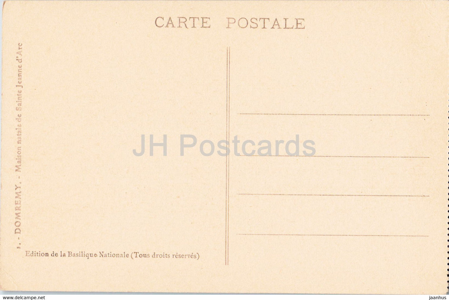 Domremy - Maison natale de Sainte Jeanne d'Arc - 1 - old postcard - France - unused