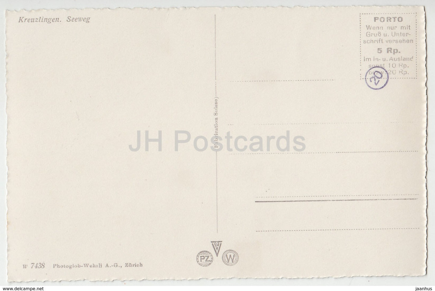 Kreuzlingen - Seeweg - 7438 - Schweiz - alte Postkarte - unbenutzt