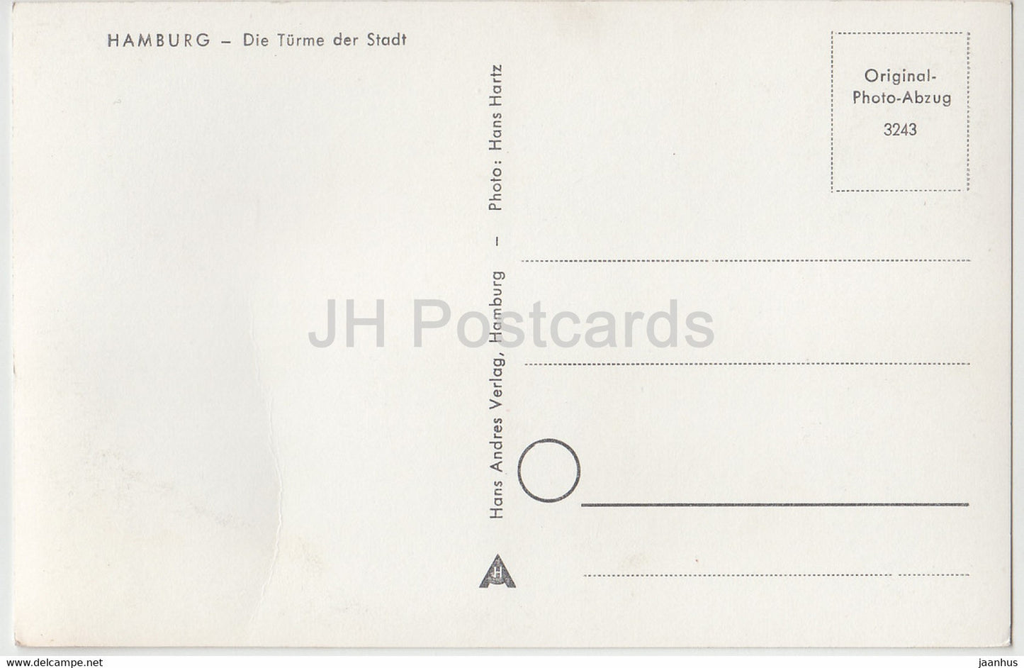 Hamburg - Die Turme der Stadt - 3243 - Deutschland - unbenutzt