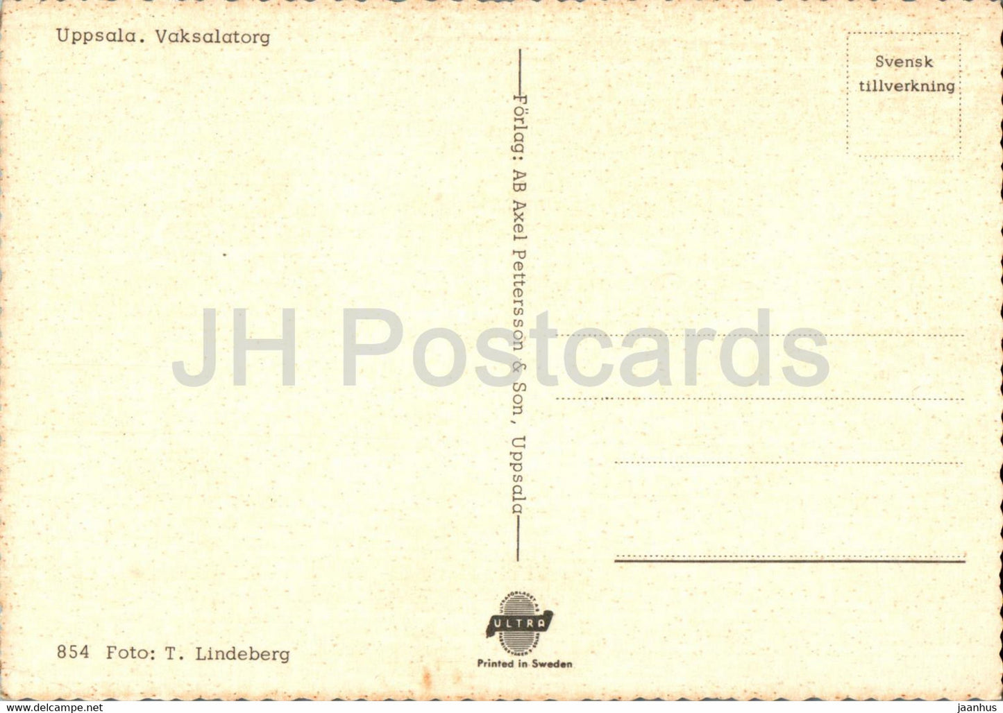 Uppsala - Vaksalatorg - 854 - Sweden - unused