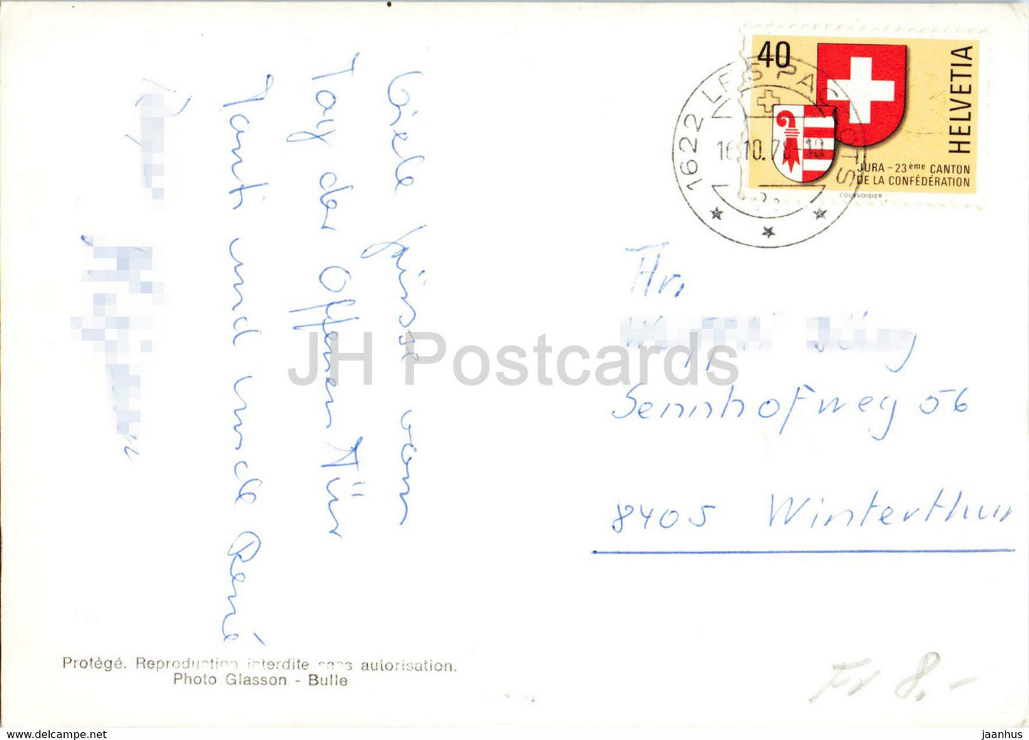Les Paccots - S Chatel St Denis - 1978 - Suisse - inutilisé
