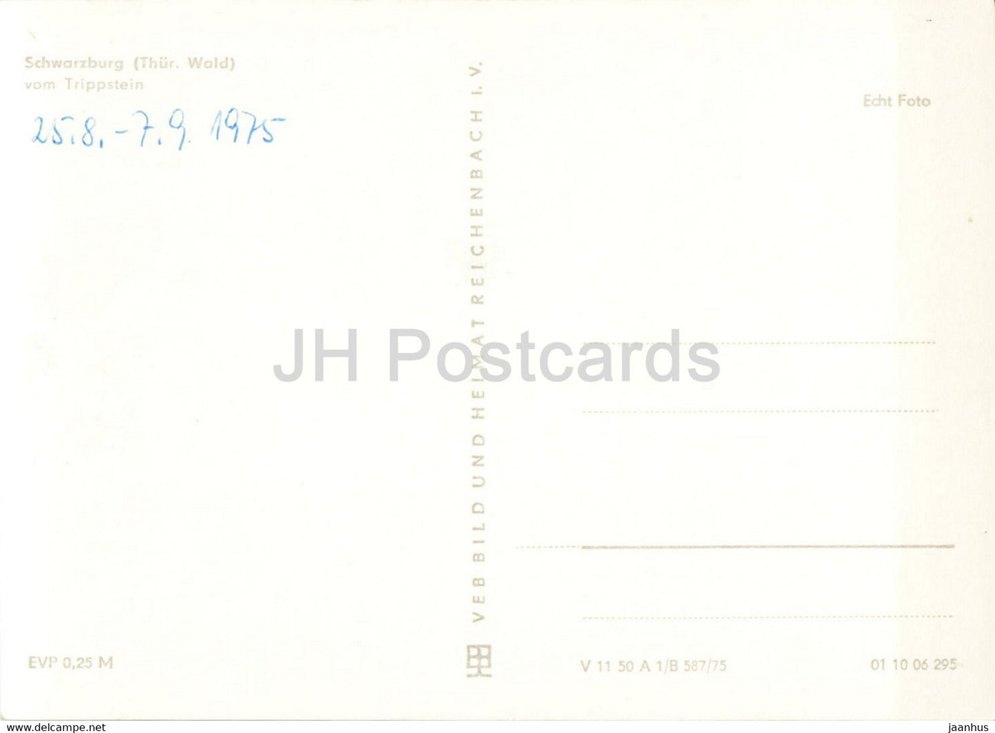 Schwarzburg vom Trippstein - Thur Wald - Germany DDR - unused