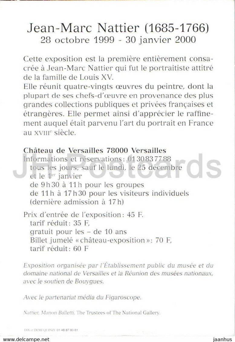 painting by Jean-Marc Nattier - French art - unused