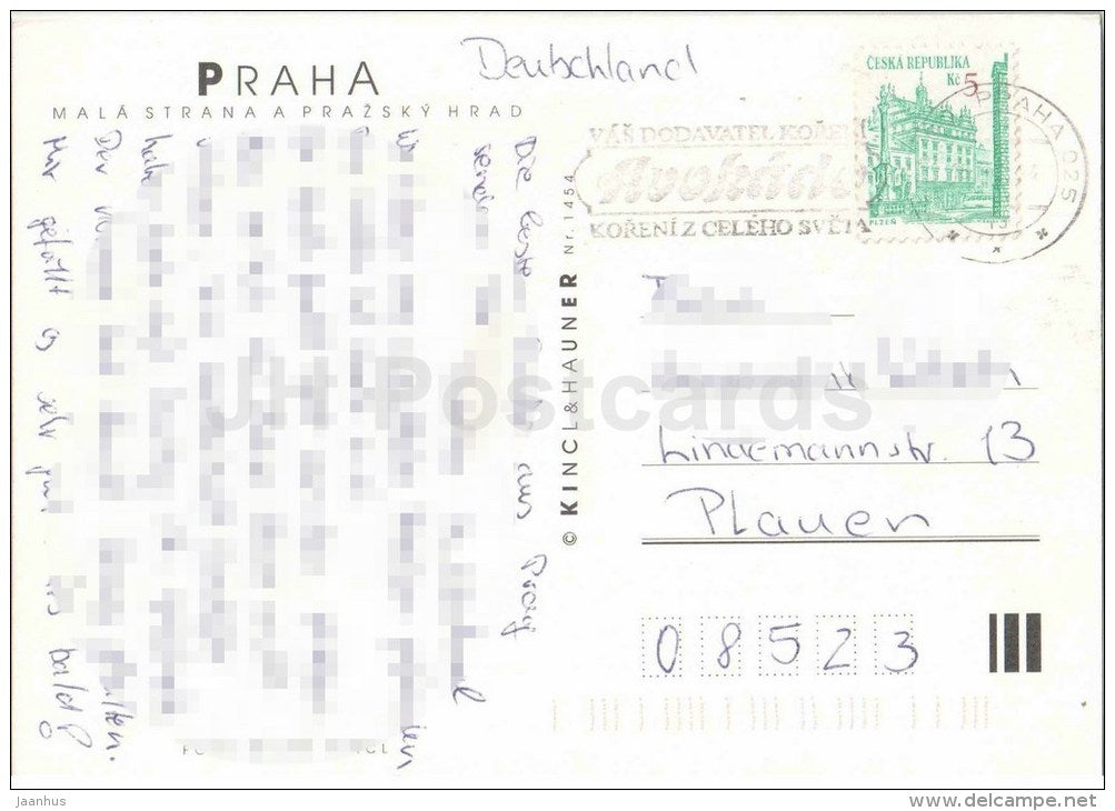 Praha - Prague - Mala Strana - Prague Castle - Czech Republic - used - JH Postcards