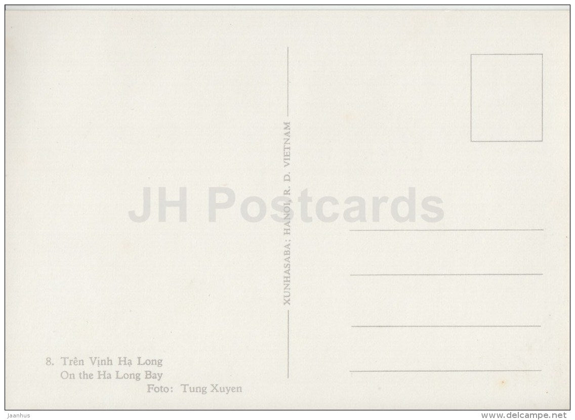 On the Ha Long bay - sailing boat - Halong and Environs - old postcard - Vietnam - unused - JH Postcards