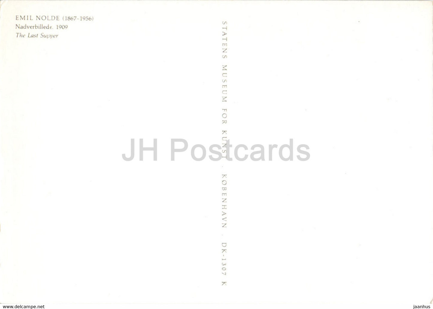 Gemälde von Emil Nolde – Das letzte Abendmahl – Deutsche Kunst – Dänemark – unbenutzt