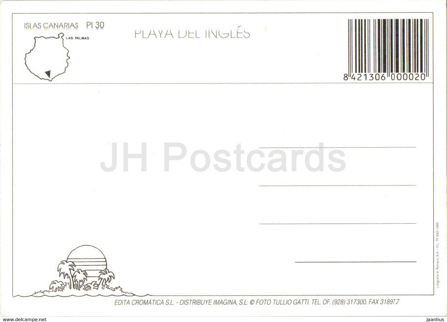 Gran Canaria - Playa del Ingles - 30 - Espagne - inutilisé