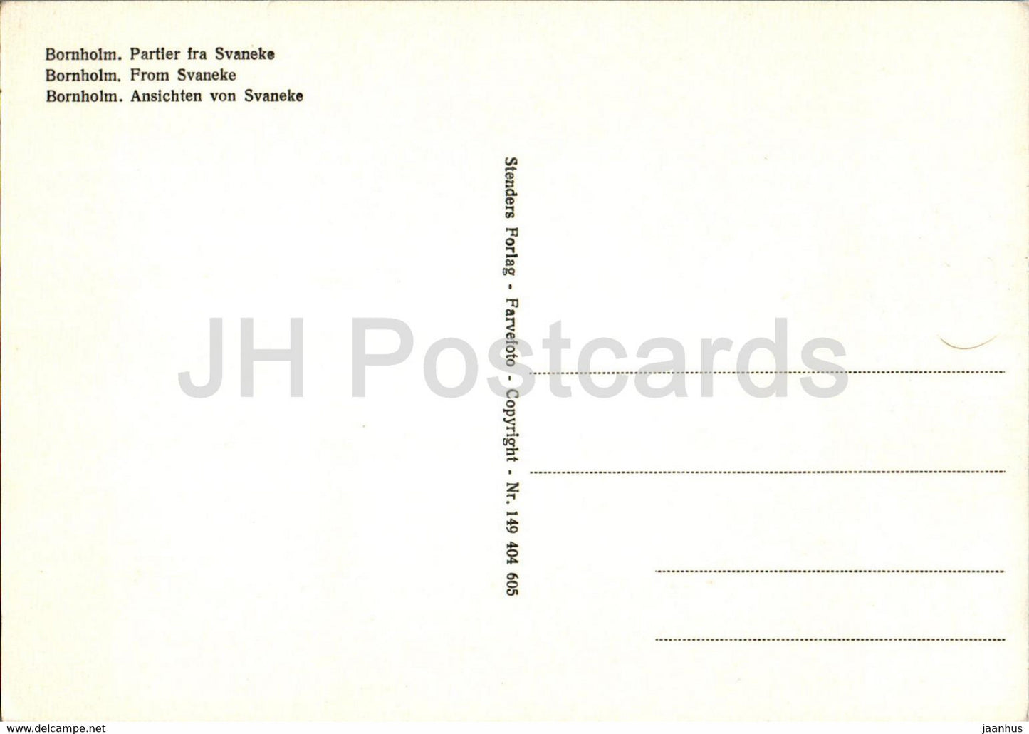 Bornholm - Partier fra Svaneke - ship - boat - church - windmill - multiview - Denmark - unused