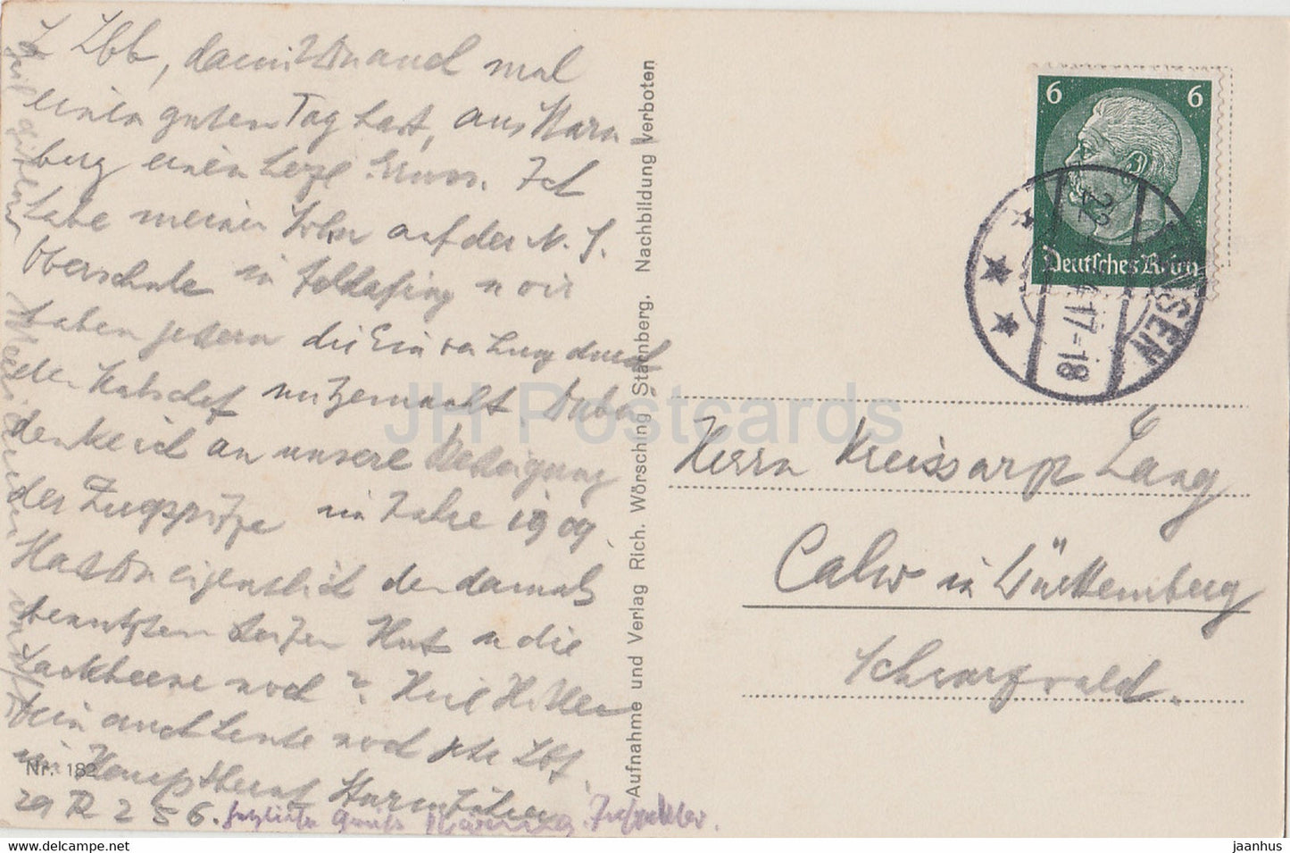 Starnberg - 182 - old postcard - Germany - used