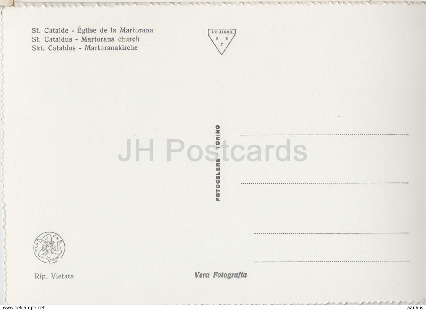 Palermo - S Cataldo - Chiesa Della Martorana - church - old cars - old postcard - Italy - Italia - unused