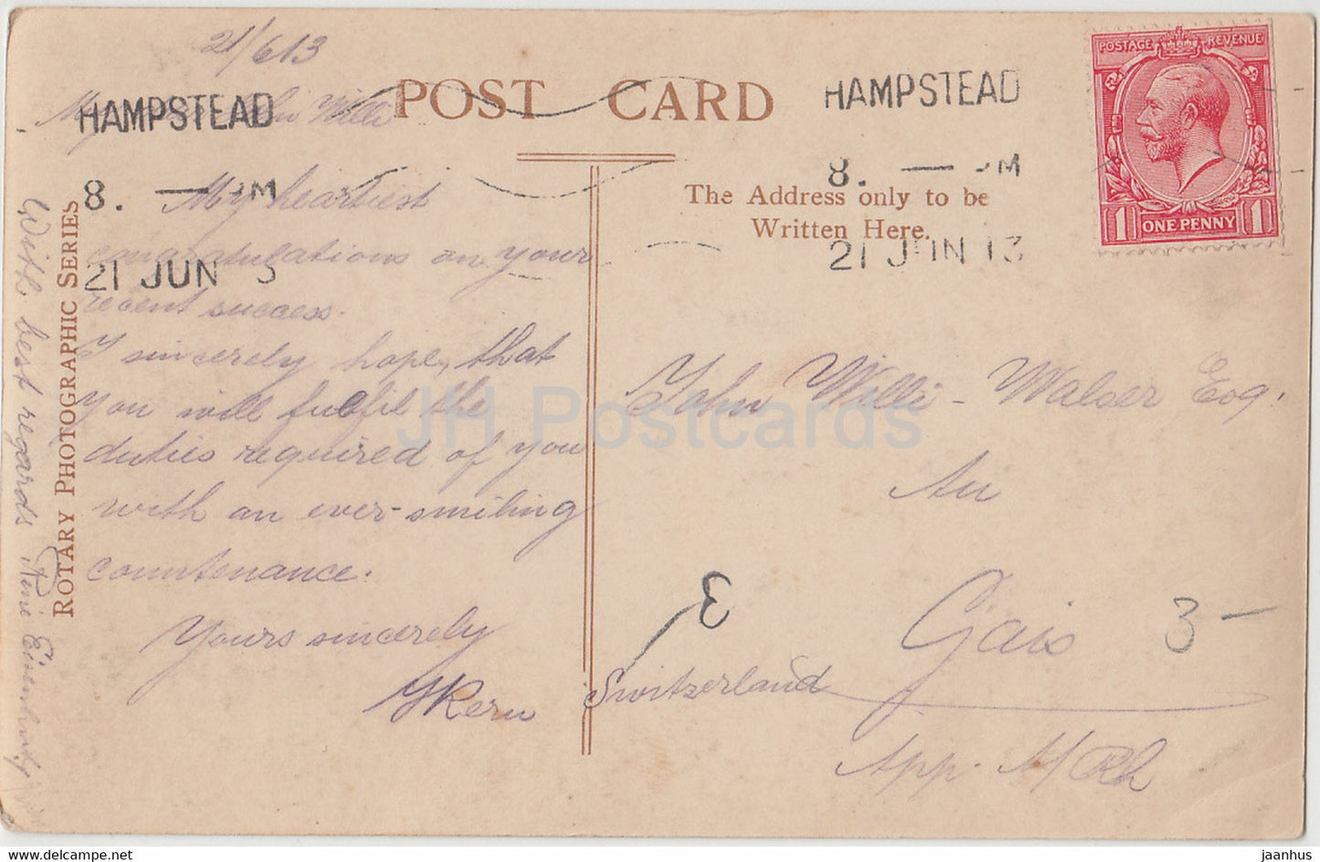 London - The Marble Arch - Rotary - 10482 - old postcard - 1913 - England - United Kingdom - used