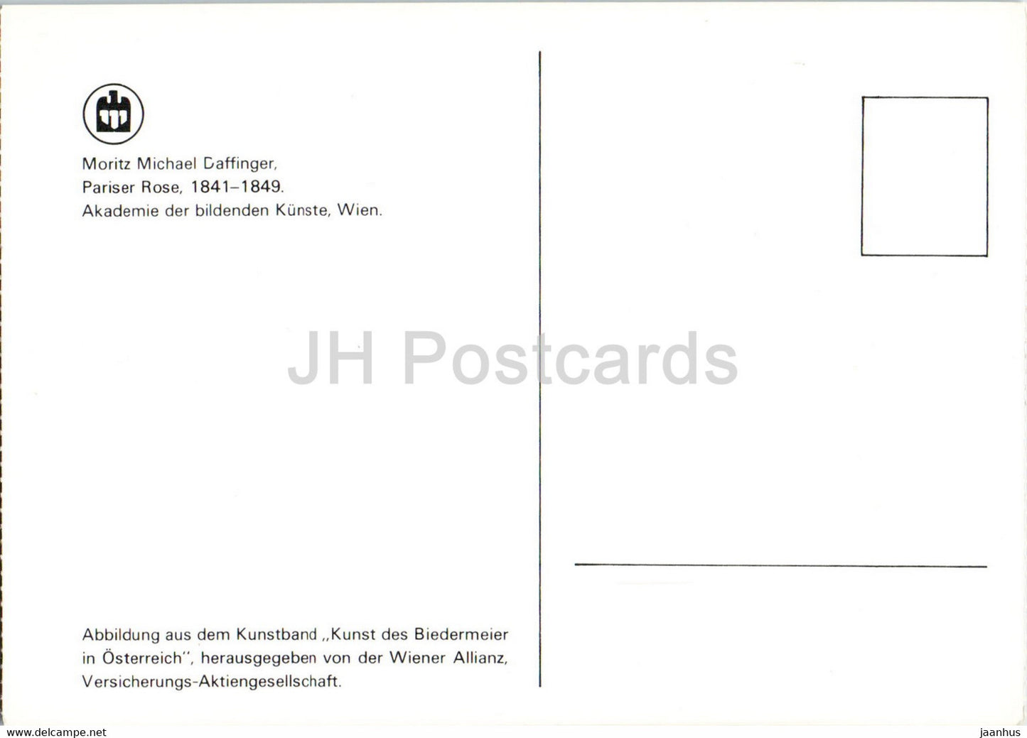 peinture de Moritz Michael Daffinger - Pariser Rose - fleurs - art autrichien - Autriche - inutilisé